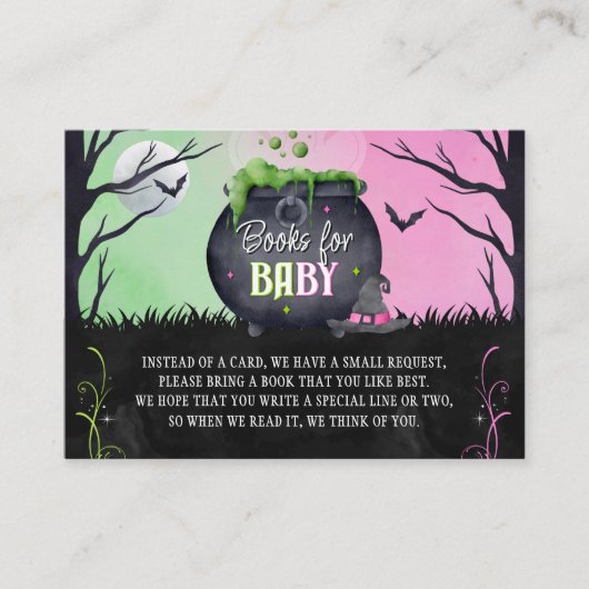 Halloween Baby Shower Books for Baby Fall エンクロージャーカード (正面)
