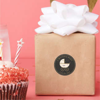 Halloween Baby Shower Bootiful Baby ラウンドシール