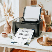 Halloween Baby Shower Candy Guessing Game Sign ポスター