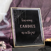 Halloween Baby Shower Candy Guessing Game Sign ポスター