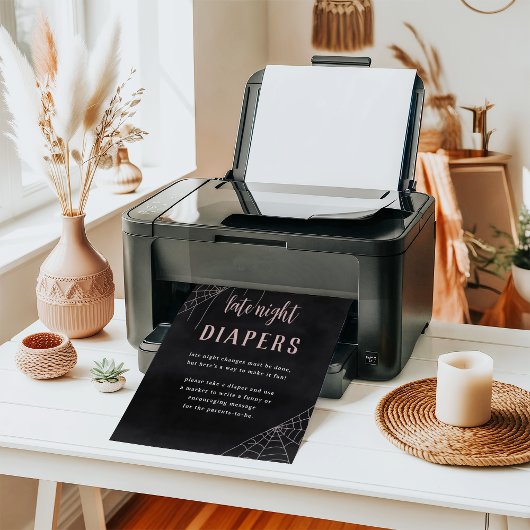 Halloween Baby Shower Candy Guessing Game Sign ポスター