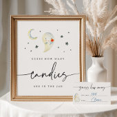 Halloween Baby Shower Candy Guessing Game Sign ポスター