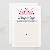 Halloween Baby Shower Cute Boo Baby Shower Bingo 招待状 (正面/裏面)