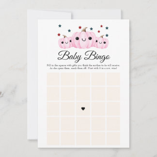 Halloween Baby Shower Cute Boo Baby Shower Bingo 招待状
