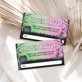 Halloween Baby Shower Diaper Raffle Ticket プレイスカード