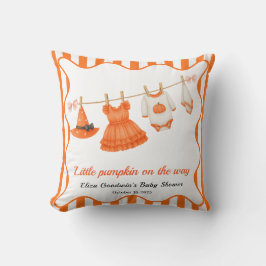 Halloween Baby Shower Girl | Little Witch Pumpkin クッション