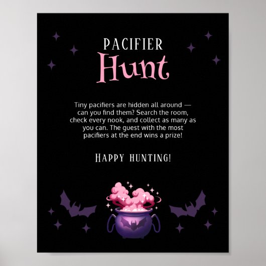 Halloween Baby Shower Pacifier Hunt Game ポスター (正面)