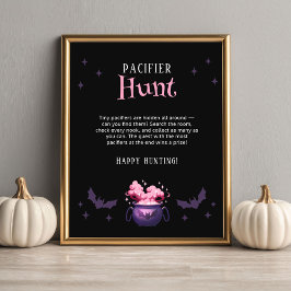 Halloween Baby Shower Pacifier Hunt Game ポスター