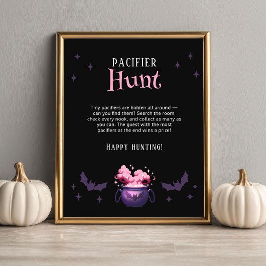 Halloween Baby Shower Pacifier Hunt Game ポスター