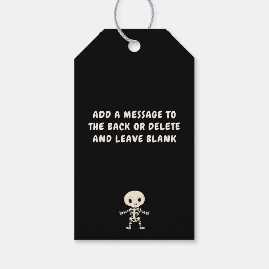 Halloween Bag Of Bones ギフトタグ (裏面)