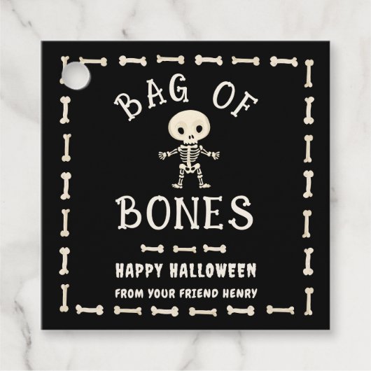 Halloween Bag Of Bones フェイバータグ (正面)