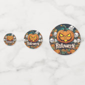 Halloween-Banner mit Kürbissen und Geistern -  コンフェッティ (裏面)