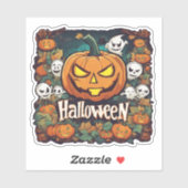 Halloween-Banner mit Kürbissen und Geistern -  シール (シート)
