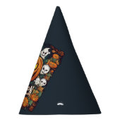 Halloween-Banner mit Kürbissen und Geistern -  パーティーハット (右)