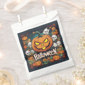Halloween-Banner mit Kürbissen und Geistern - フェイバーバッグ (クリップ留めされた状態)
