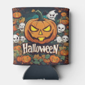 Halloween-Banner mit Kürbissen und Geistern -  缶クーラー (裏面)
