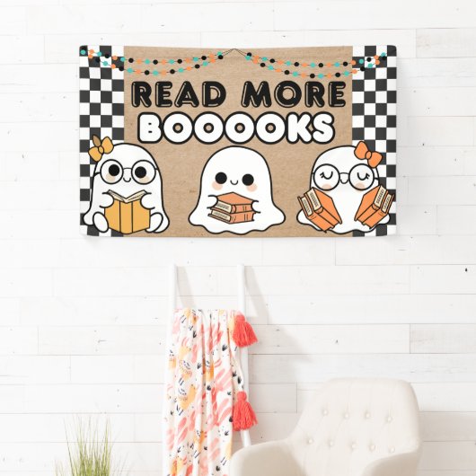 Halloween Banner School Library Classroom Ghosts 横断幕 (インサイチュ)