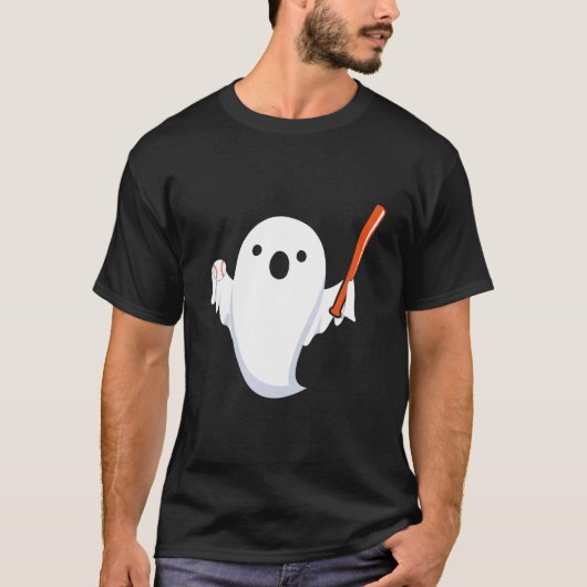 Halloween Baseball Ghost Baseball Player Halloween Tシャツ (正面)