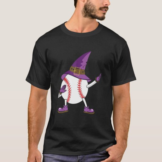Halloween Baseball Witch Baseball Player Halloween Tシャツ (正面)