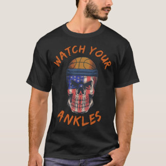 Halloween Basketball Skeleton Watch Your 90s baske Tシャツ