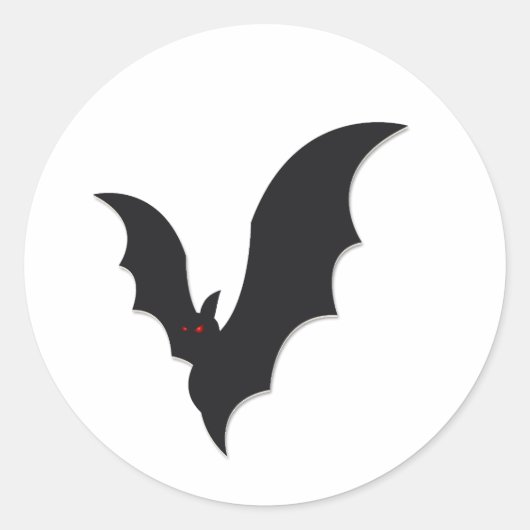 Halloween bat ラウンドシール (正面)