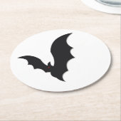 Halloween bat ラウンドペーパーコースター (アングル)