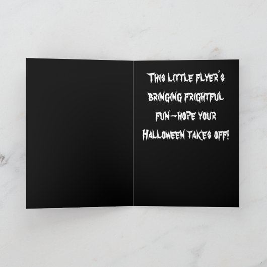 Halloween Bat & Jack-O-Lanterns Personalized カード (内部)