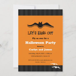 Halloween Bat, Let's Hang Out 招待状