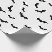 Halloween Bat Pattern Spooky ラッピングペーパー (角)