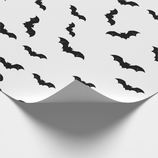 Halloween Bat Pattern Spooky ラッピングペーパー (角)