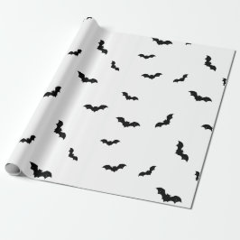 Halloween Bat Pattern Spooky ラッピングペーパー
