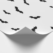 Halloween Bat Pattern Spooky ラッピングペーパー (角)