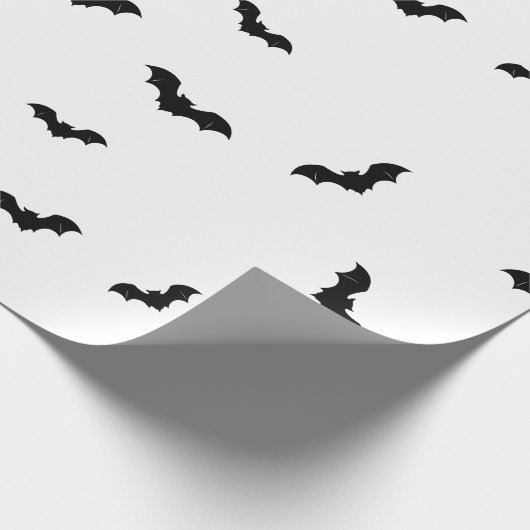 Halloween Bat Pattern Spooky ラッピングペーパー (角)