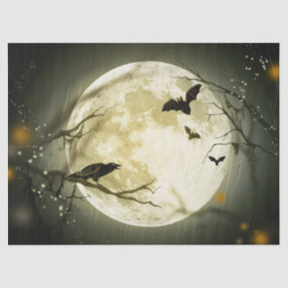 Halloween Bats and Birds Moon 薄葉紙