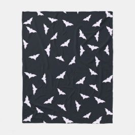 Halloween Bats Black Fleece Blanket フリースブランケット