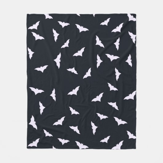 Halloween Bats Black Fleece Blanket フリースブランケット (正面)