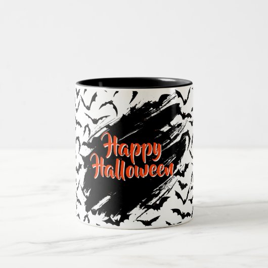 Halloween Bats Coffee Mug ツートーンマグカップ (中央)