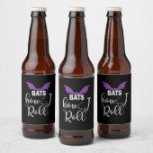 Halloween Bats How I Roll Birthday ビールラベル (ボトル)