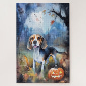 Halloween Beagle With Pumpkins Scary ジグソーパズル (縦)