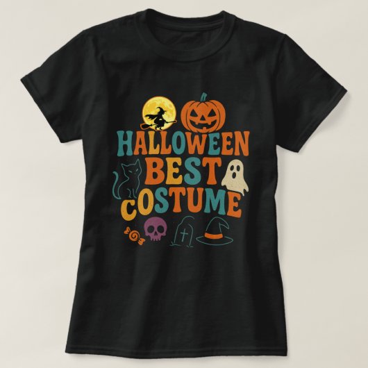 Halloween Best Costume – Spooky Retro T-Shirt Tシャツ (デザイン正面)