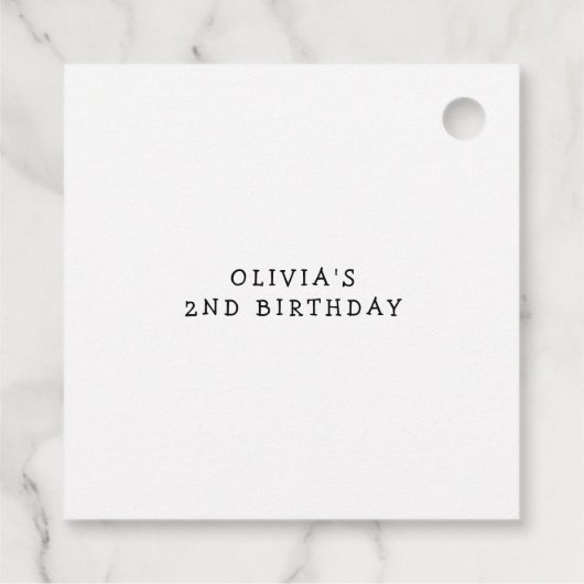 Halloween Birthday Party Boujee Ghost フェイバータグ (裏面)