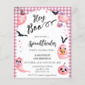 Halloween Birthday Party Kids Hey Boo Pink Ghosts (正面)