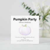 Halloween Birthday Party | Minimal Pumpkin Design シーズンカード (スタンド正面)