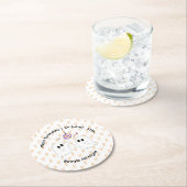 Halloween Birthday Party | Minimal Pumpkin Design ラウンドペーパーコースター (インサイチュ)