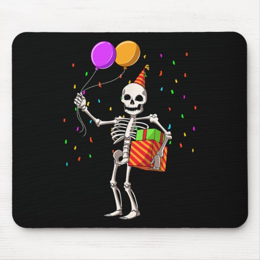 Halloween Birthday Party Outfit Skeleton Birthday  マウスパッド (正面)