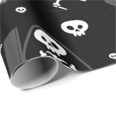 halloween birthday party skeleton coffin skull ラッピングペーパー (ロールコーナー)