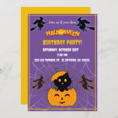 Halloween Bithday party 招待状 (正面/裏面)