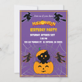 Halloween Bithday party 招待状