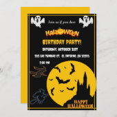 Halloween Bithday party 招待状 (正面/裏面)