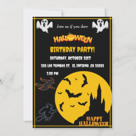 Halloween Bithday party 招待状